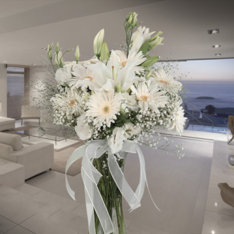 Beyaz Gerbera Lilyumlar