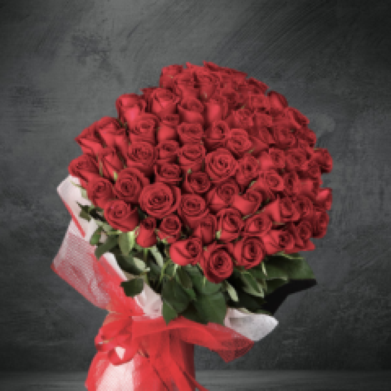 101 Kırmızı Gül Buketi