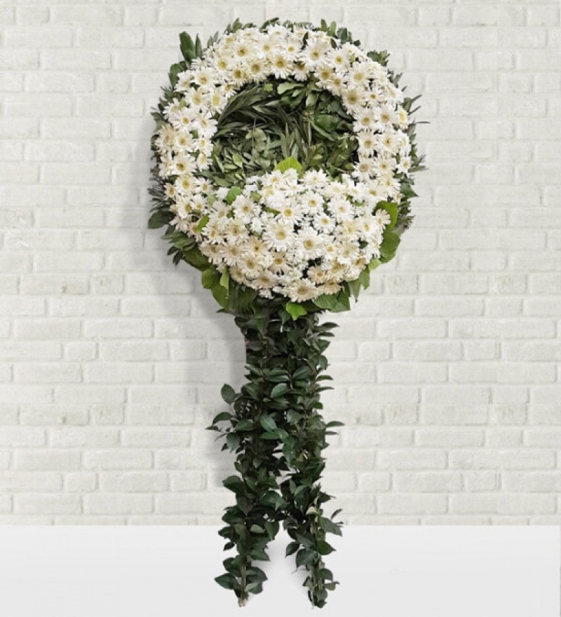 Beyaz Gerbera Çelengi